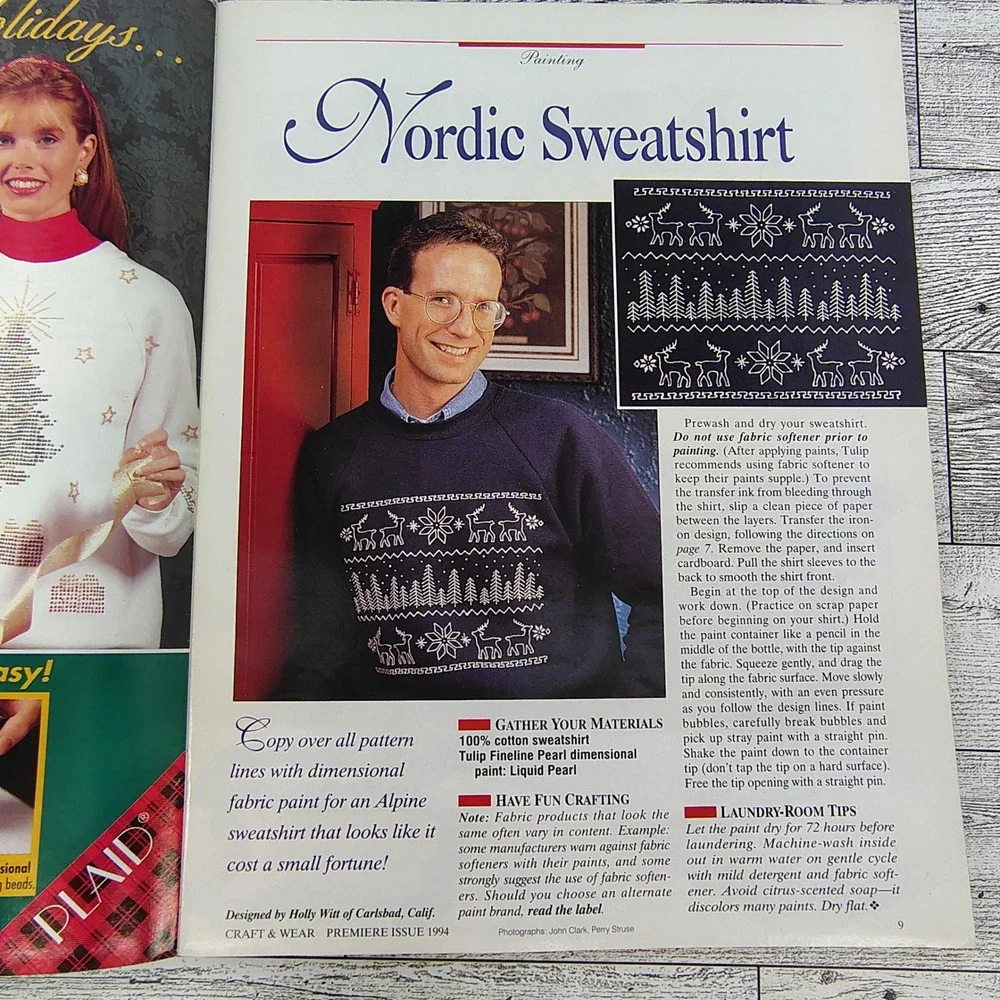 Better Homes & Gardens Craft & Wear Magazine 1994 Premier Issue Vintage Patterns